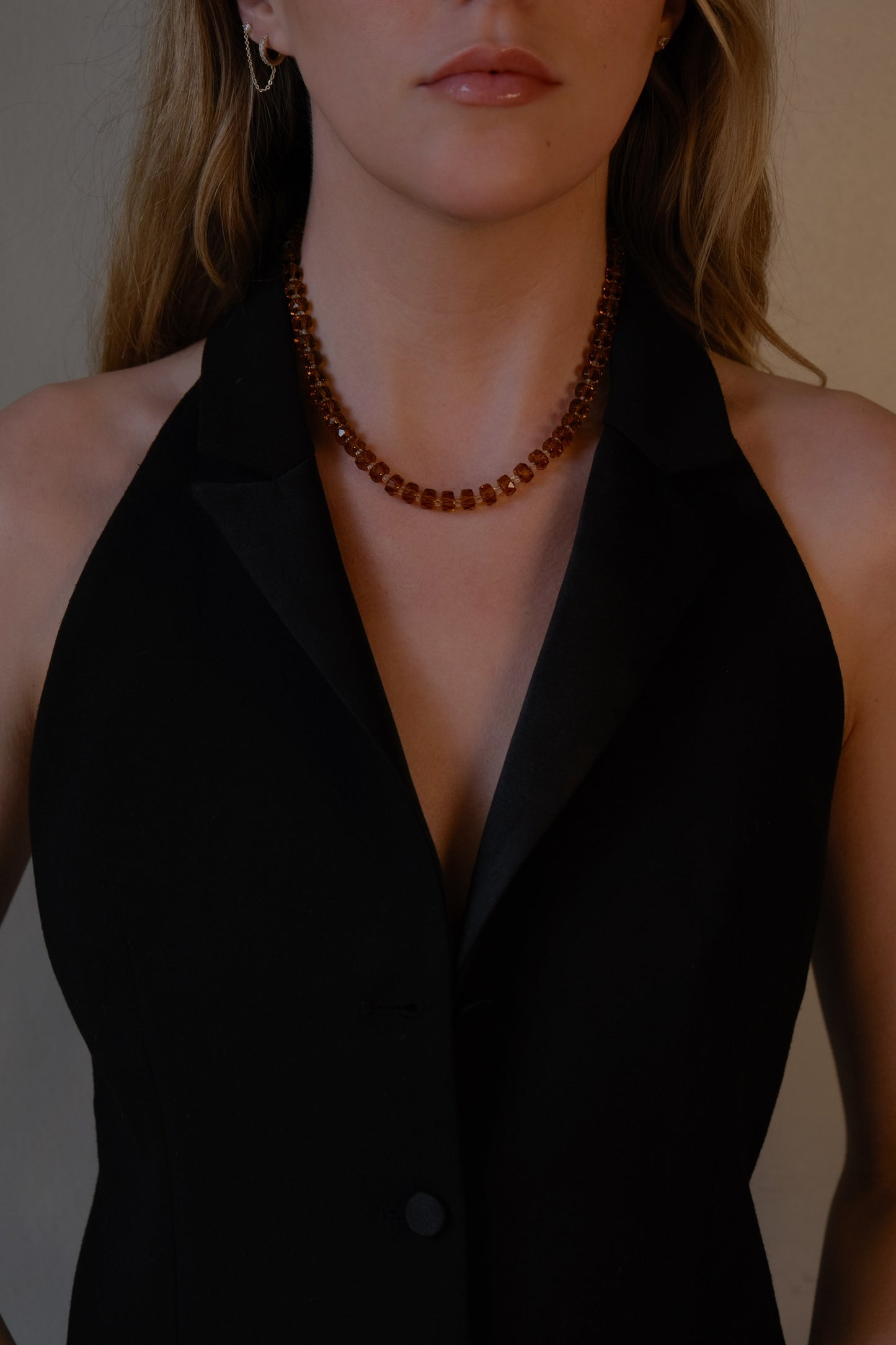 Amber Glass Necklace