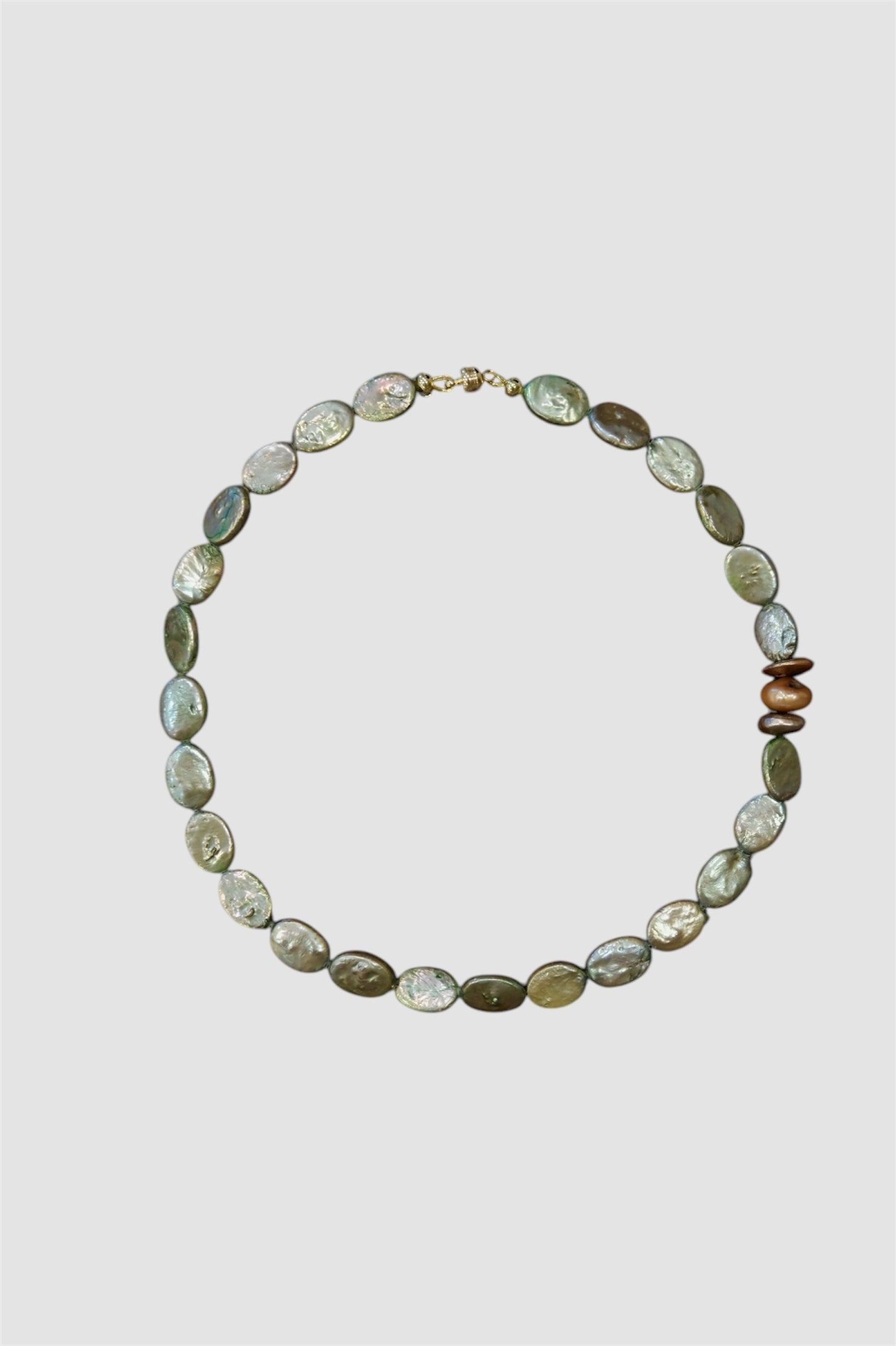 Olive Freshwater Pearl Necklace